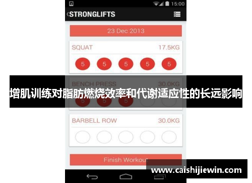 增肌训练对脂肪燃烧效率和代谢适应性的长远影响